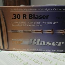 2 boites de munitions 30 R blaser Cdp 10.7gr