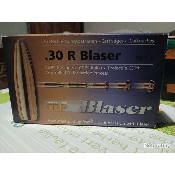2 boites de munitions 30 R blaser Cdp 10.7gr