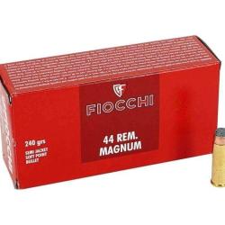 OFFRE TIR CARTON 1000 Cartouches Fiocchi C/.44 Mag SJSP 240 grains par 20X50 CAT C LIV GRATIS
