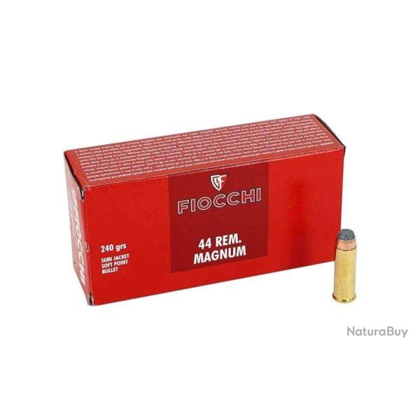 OFFRE TIR CARTON 1000 Cartouches Fiocchi C/.44 Mag SJSP 240 grains par 20X50 CAT C LIV GRATIS