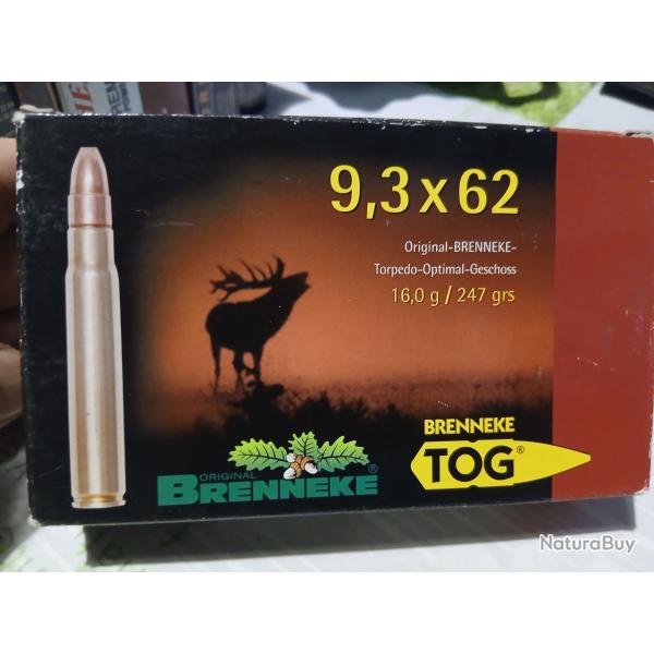 Munition 9.3x62 brenneke TOG 16 GR