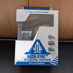 Paire de colliers UTG ACCU-SYNC 34 mm d&eacute;port&eacute;s