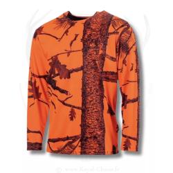 T-Shirt Camo Orange Manches Longues TREELAND L