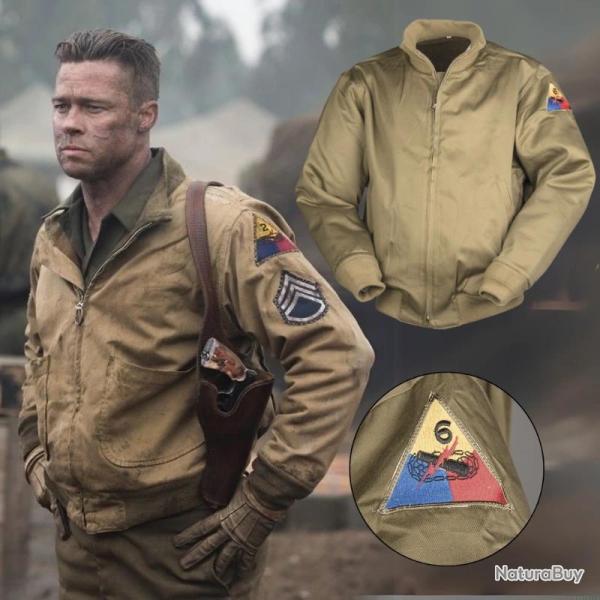 Blouson Tankiste US WW2 - Qualit� Premium Doublure Laine 36 US (XS)