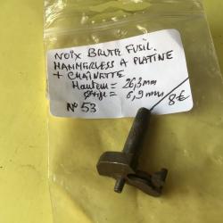 VENDU PAR LE-CUIRASSIER N&deg;53 NOIX BRUTE FUSIL HAMMERLESS A PLATINE
