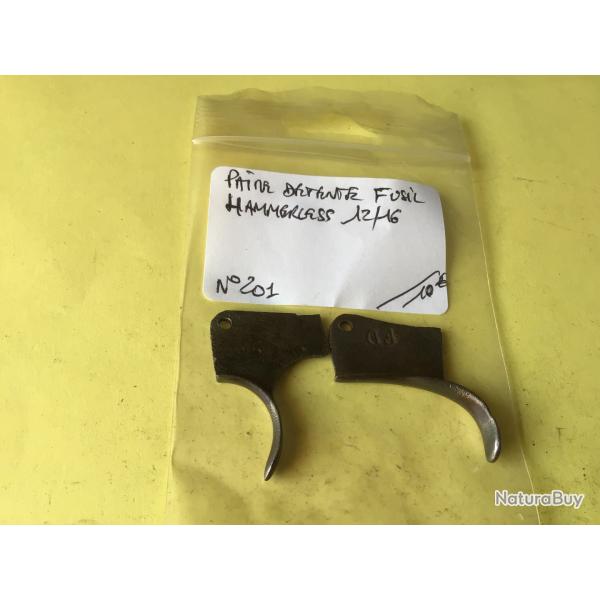 VENDU PAR LE-CUIRASSIER N� 201 PAIRE DE D�TENTES FUSIL HAMMERLESS CAL 12/16