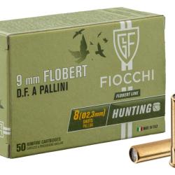 Cartouches 9 mm Flobert &agrave; Grenaille de Plomb Num&eacute;ro 6 Fiocchi