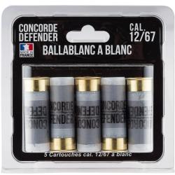 5 Cartouches Ballablanc Cal. 12/67 &agrave; Blanc - Concorde Defender