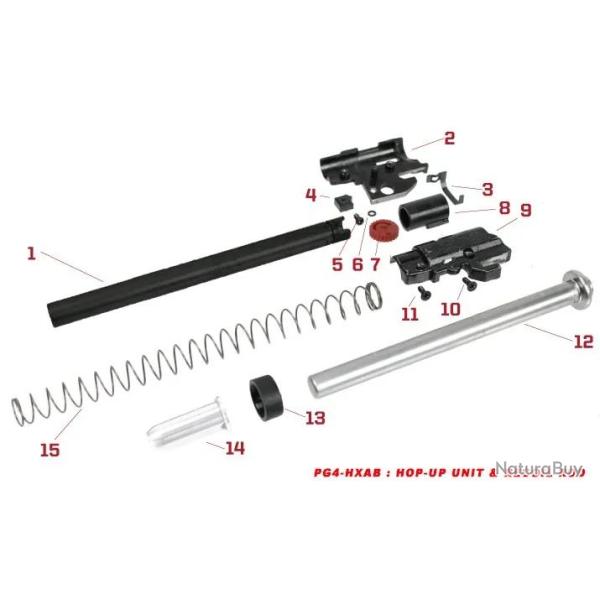Bloc Hop-up et Recoil Rod S�rie HX Canon N�1 - AW Custom