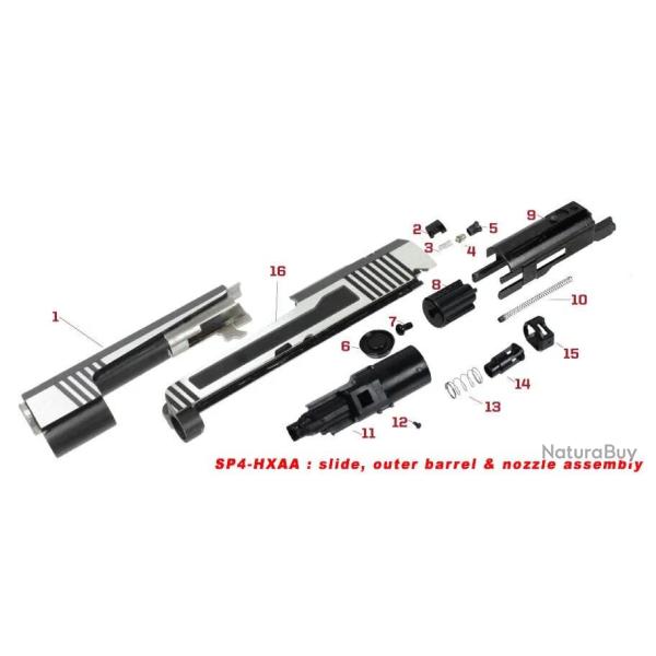 Pi�ces d'Origine Culasse, Canon, Pompe et Cage S�rie HX : Cache Arri�re Culasse N�2 - AW Custom