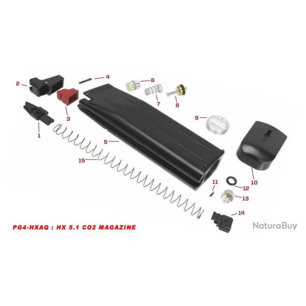 Pi�ces d'Origine pour Chargeurs CO2 S�rie HX Corps CO2 N�5 AW Custom