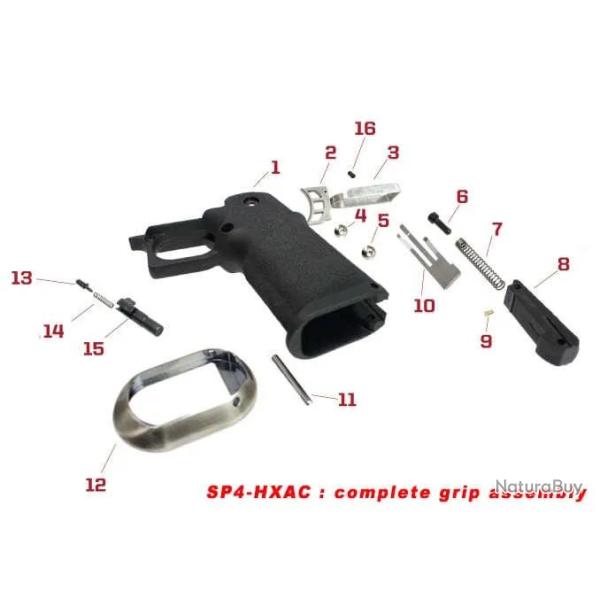 Pi�ces d'Origine pour S�rie HX Grip Complet Bloc Ressort de Chien N�9 - AW Custom