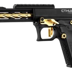 Pistolet GBB Lancer Tactical Cthulhu Airsoft Noir et Or