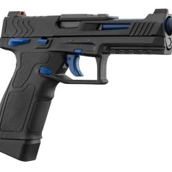 Pistolet GBB Lancer Tactical LTX Competition Airsoft Noir et Bleu