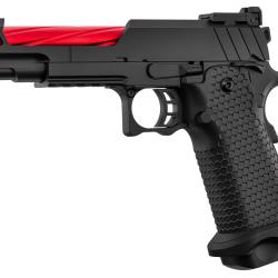 Pistolet Airsoft Golden Eagle Hi-Capa 5.1 Noir/Rouge R&eacute;plique GBB