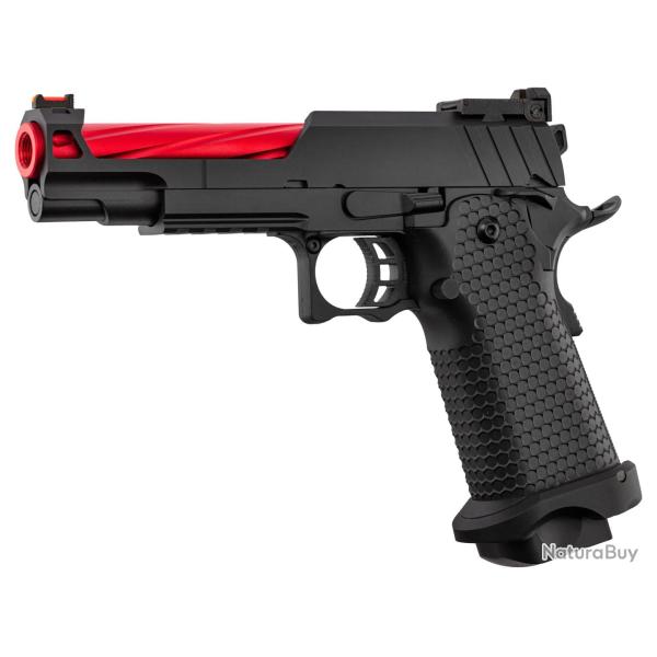 Pistolet Airsoft Golden Eagle Hi-Capa 5.1 Noir/Rouge R�plique GBB