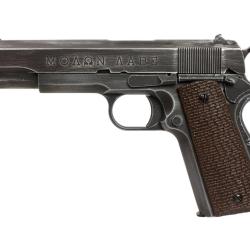 R&eacute;plique Airsoft 1911 Molon Labe Grip Marron Gaz GBB Pistolet 1911 AW Custom