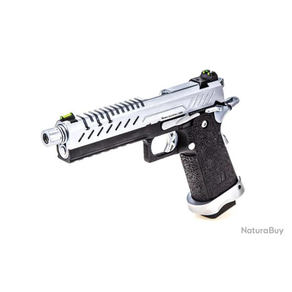 R�plique GBB Gaz Hi-Capa 5.1 Noir et Chrome 1,0J Vorsk