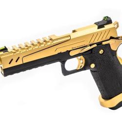 R&eacute;plique GBB Gaz Hi-Capa 5.1 Split Gold / Noir 1,0J Vorsk