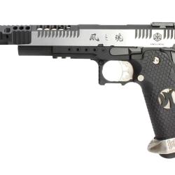 R&eacute;plique GBB HX2401 IPSC Split Silver .38 Supercomp - AW Custom