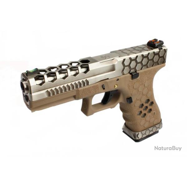 R�plique GBB VX0110 Hex Cut Tan et Silver - AW Custom