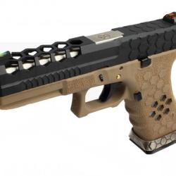 R&eacute;plique GBB VX0111 Hex Cut Tan et Noir - AW Custom
