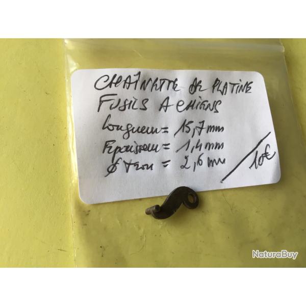 VENDU PAR LE-CUIRASSIER N� 250 CHAINETTE DE PLATINE FUSIL HAMMERLESS. CAL 12/16