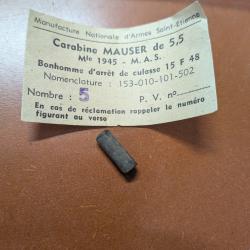 Bonhomme d'arr&ecirc;t de culasse Mas 45 / Mauser 45 22LR