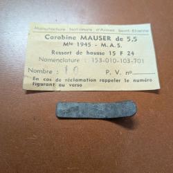 Ressort de hausse Mas 45 / Mauser 45