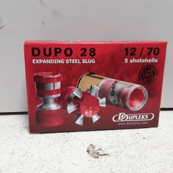 X5 cartouches a balles Dupo 28 cal.12/70