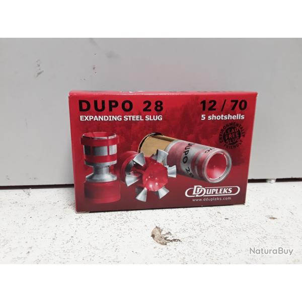 X5 cartouches a balles Dupo 28 cal.12/70