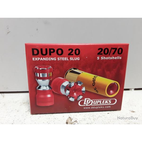 X5 cartouches a balles Dupo 20 cal.20/70