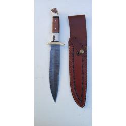 Couteau de chasse lame damas