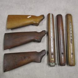 Lot de 3 crosse et devant bois de BSA Martini type 12/15 etc...90 euros