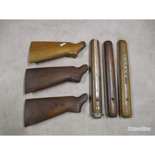 Lot de 3 crosse et devant bois de BSA Martini type 12/15 etc...90 euros