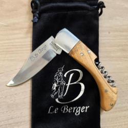 Couteau Le Berger Ricorsu Olivier avec tire bouchon