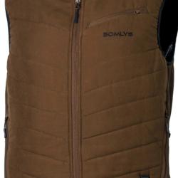 Gilet chauffant SOMLYS marron et noir NEW