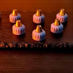 LOT DE 10 SLUGS BASE GRISE CLAIRE CALIBRE 68 REPRO OGIVES DE 9MM POUR LANCEURS T4E