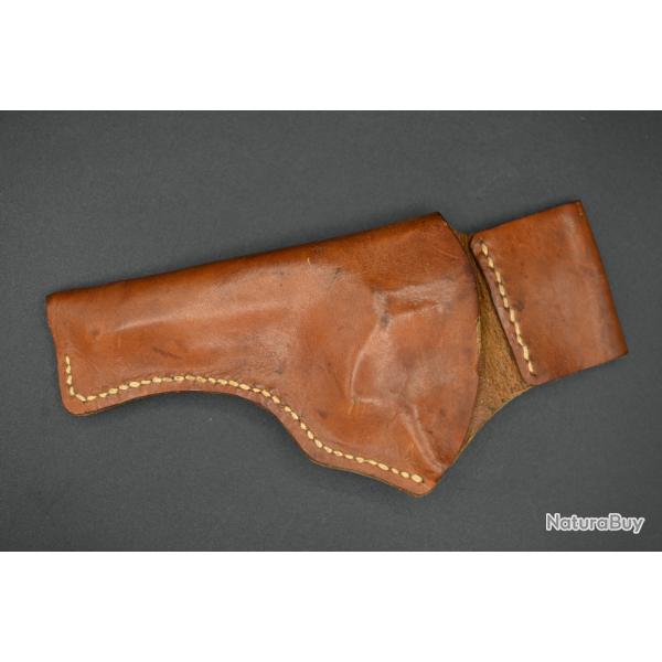 Holster cuir pour revolver canon 4" gaucher