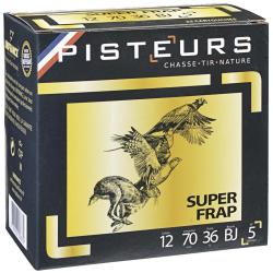 Cartouches Pisteurs super frap Cal.12/70mm N&deg;4 36G bourre &agrave; jupe bo&icirc;te de 25