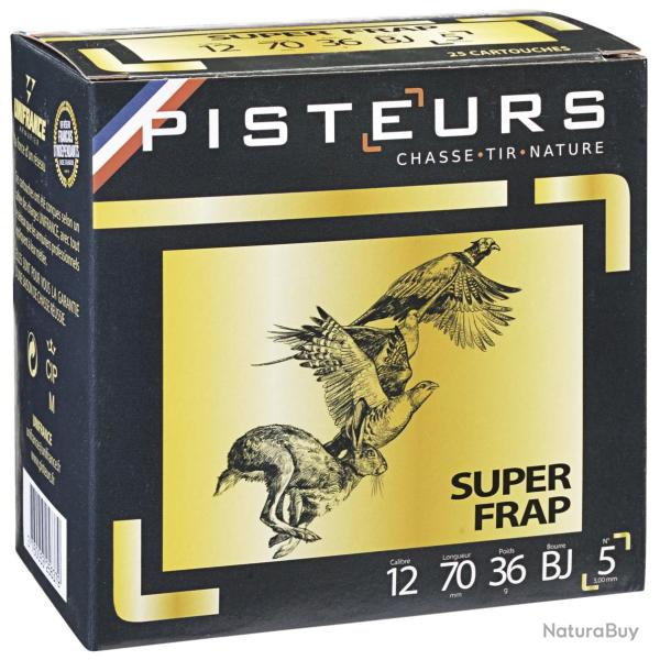 Cartouches Pisteurs super frap Cal.12/70mm N�7,5 36G bourre � jupe bo�te de 25
