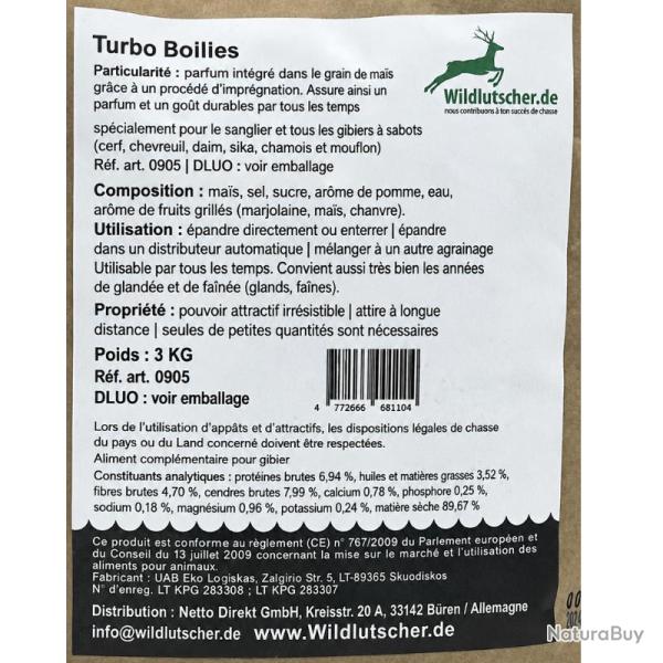Boulettes Turbo Ma�s 8 kg
