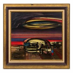Franz Priking (1929-1979) - Composition abstraite Huile sur toile