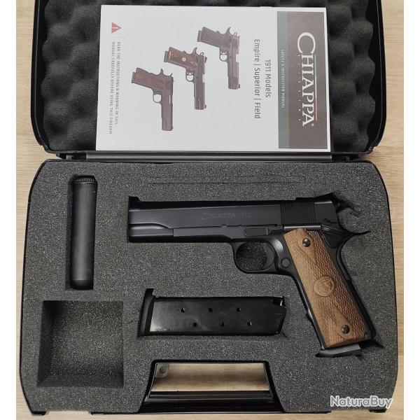 Pistolet CHIAPPA mod. 1911 Field - Cal .45 ACP - Mallette, 2 chargeurs (Occasion)