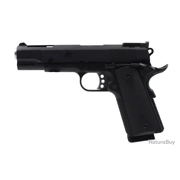 R�plique � Gaz AW Custom 1911 NE1202 Noir Full Metal 1,0J