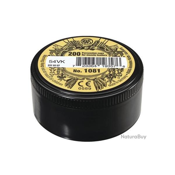 Boite de 200 amorces RWS 1081 pour fusil poudre noir