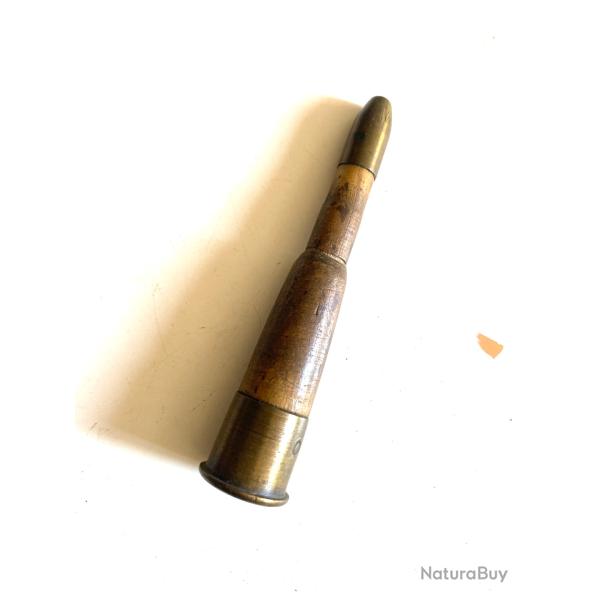 Ancienne Balle en Bois et laiton pour lebel ww1 ww2 exercice entrainement