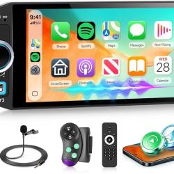 Carplay Autoradio 1 Din avec sans Fil Android Auto Bluetooth FM/AM/RDS, 5 Pouces &Eacute;cran Tactile Autor
