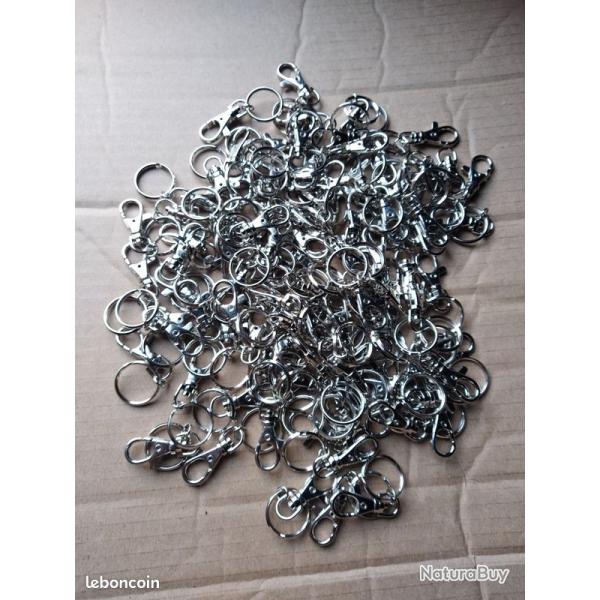 Lot 200 mousquetons porte clef