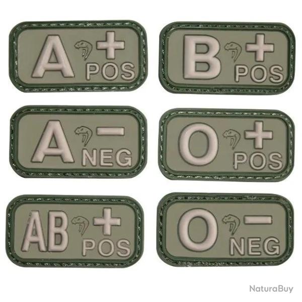 Patch PVC Groupe Sanguin Vert B+ Viper Tactical